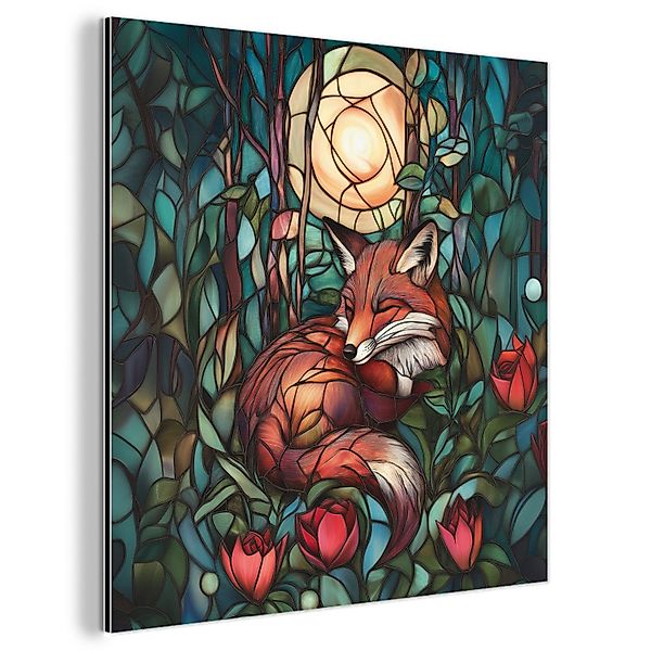 MuchoWow Metallbild Fuchs - Mosaik - günstig online kaufen