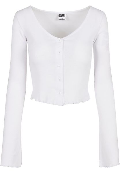 URBAN CLASSICS Langarmshirt "Urban Classics Damen Ladies Cropped Rib Cardig günstig online kaufen