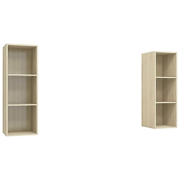 furnicato TV-Schrank TV-Wandschränke 2 Stk. Sonoma-Eiche Holzwerkstoff (1-S günstig online kaufen