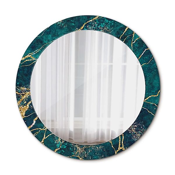Tulup Bedruckter Spiegel Grüner Marmor 70x70 cm Runder Spiegel Bedrucktem R günstig online kaufen