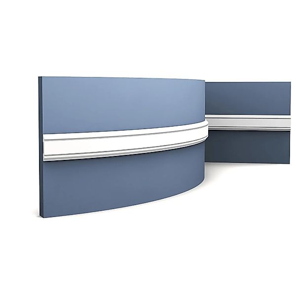 ORAC DECOR PX144F AXXENT Flexible Wandleiste Zierleiste Profilleiste Weiß 2 günstig online kaufen