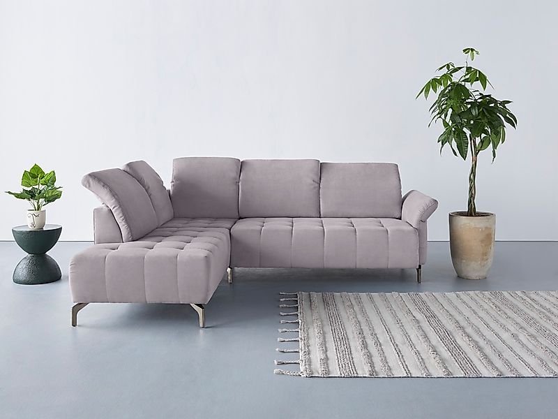 Home affaire Ecksofa "Fresh L-Form" Federkern, wahlweise Kopfteilverstellun günstig online kaufen