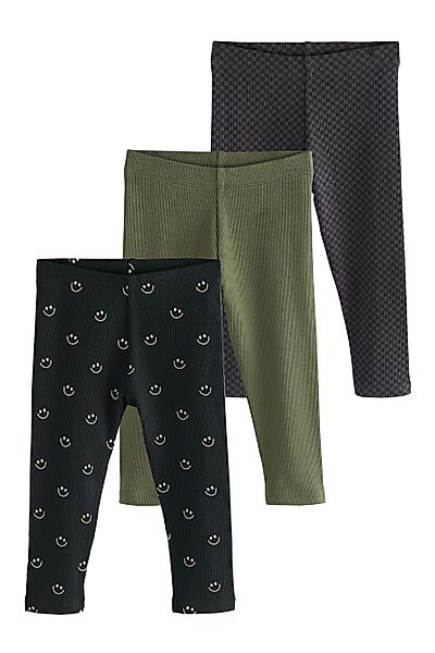 Next Leggings Gerippte Leggings, 3er-Pack (3-tlg) günstig online kaufen