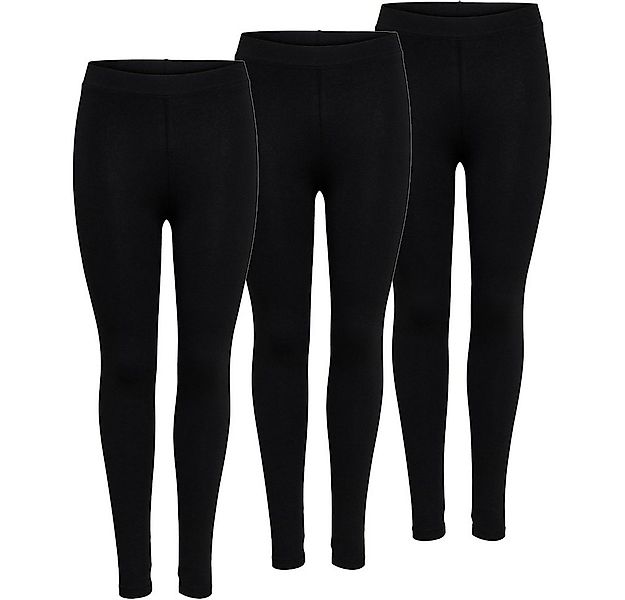 ONLY Leggings ONLY 3er Pack Leggings Damen schwarz Freizeit Sport Fitness 1 günstig online kaufen