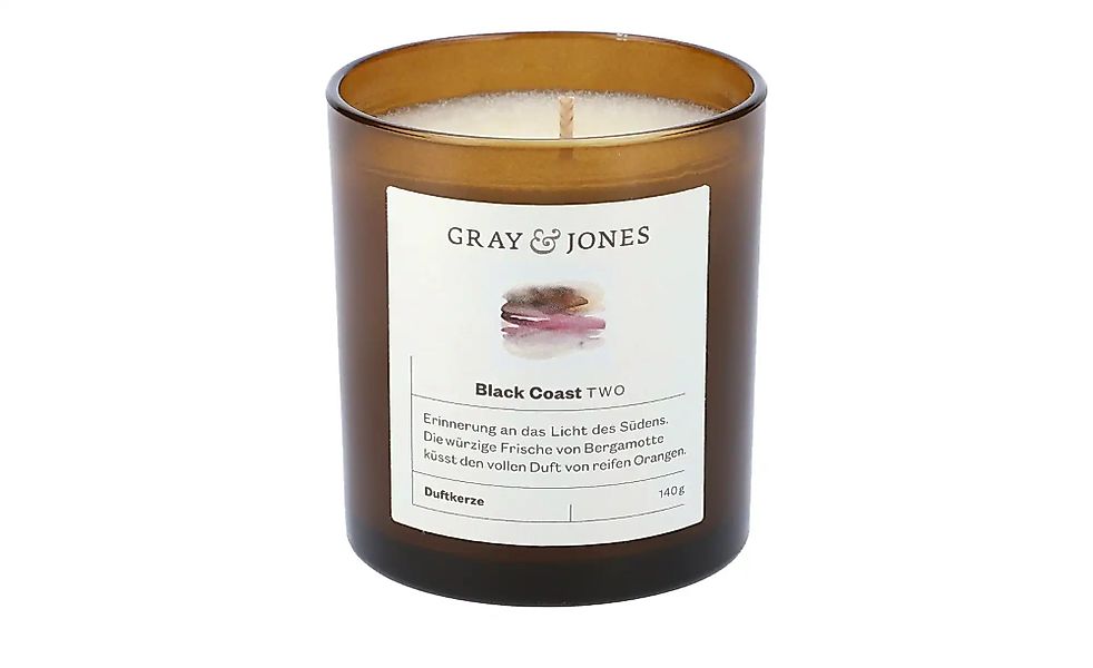 Gray & Jones Duftkerze  Black Coast TWO ¦ Glas,Wachs ¦ Maße (cm): H: 7,5  Ø günstig online kaufen