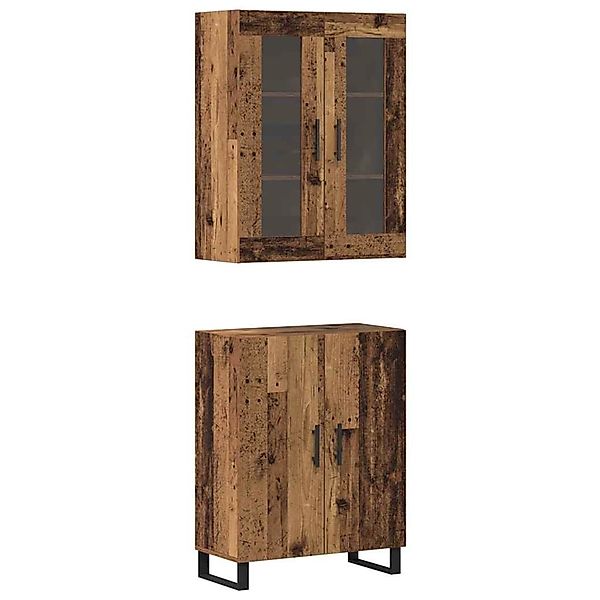 vidaXL Highboard Wandmontiert Altholz 69,5 x 34 x 180 cm Holzwerkstoff 3394 günstig online kaufen