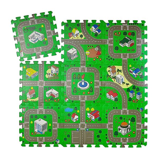 relaxdays Spielmatte Puzzlematte Straße für Kinder günstig online kaufen