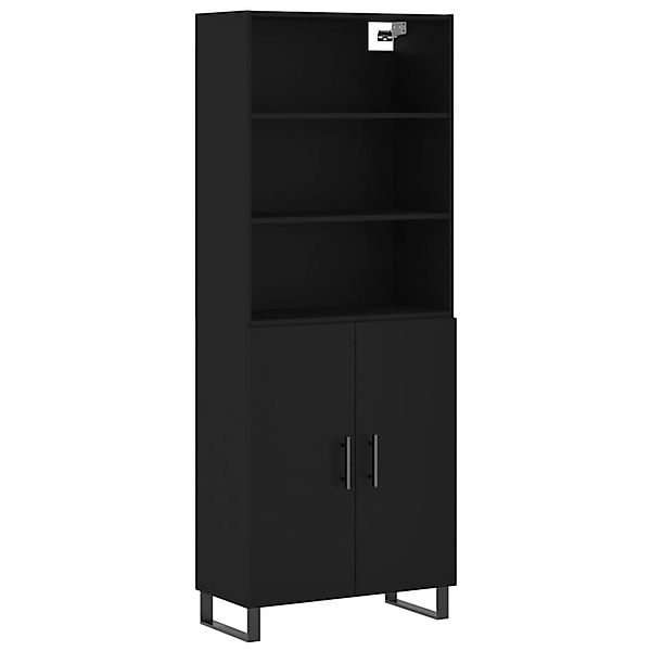 vidaXL Highboard Schwarz 69,5x34x180 cm Holzwerkstoff 3189278 günstig online kaufen