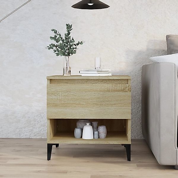 vidaXL Beistelltisch Beistelltisch Sonoma-Eiche 50x46x50 cm günstig online kaufen