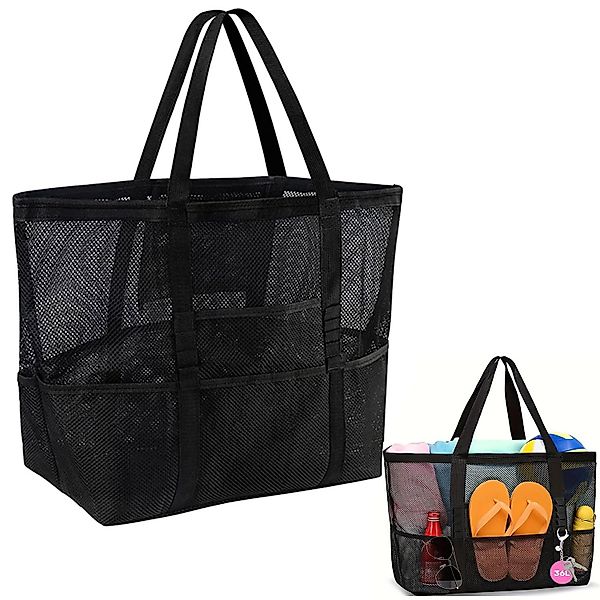 RWEUOQ XL-Strandtasche Große Kapazität Strandspielzeug Mesh günstig online kaufen