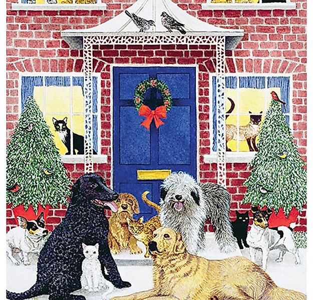 Chronicle Books Puzzle Tierischer Besuch zu Weihnachten, Puzzleteile günstig online kaufen