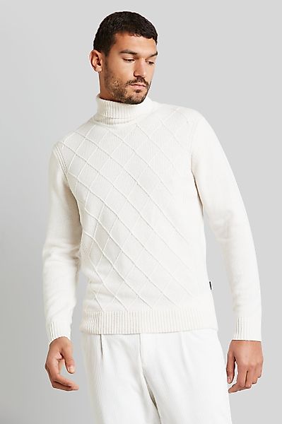 bugatti Rollkragenpullover mit 3-D-Rautenmuster günstig online kaufen
