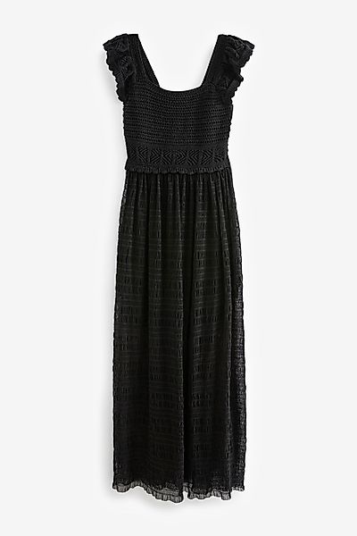 Next Sommerkleid Kleid mit gehäkelten Trompetenärmeln günstig online kaufen