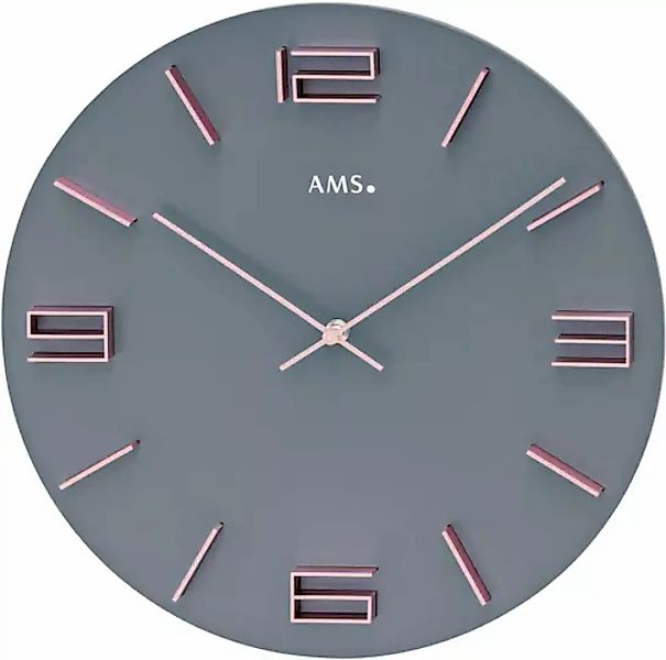 AMS Wanduhr »W9590«, Quarzuhr,Holz,Wohnzimmer,Esszimmer,Küche,Arbeitszimmer günstig online kaufen