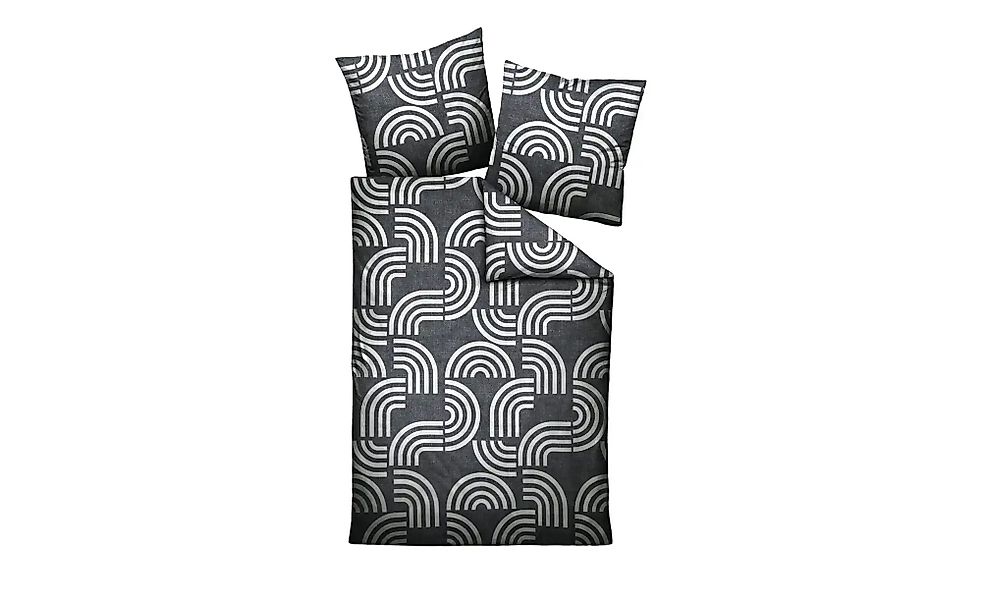 Janine Mako-Satin Bettwäsche  Palermo ¦ grau ¦ Maße (cm): B: 135 Bettwaren günstig online kaufen