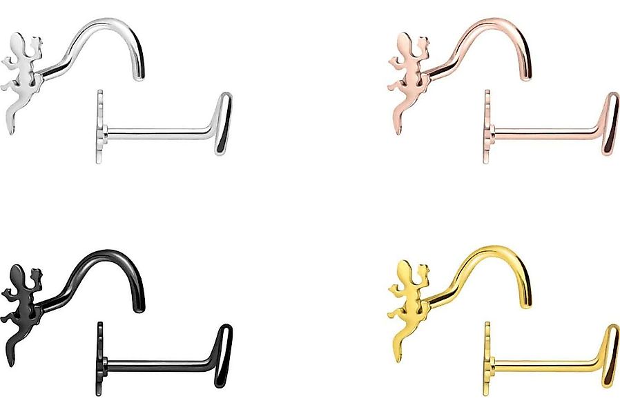 PIERCINGLINE Nasenpiercing Chirurgenstahl Nasenstecker Spirale GECKO (Nasen günstig online kaufen