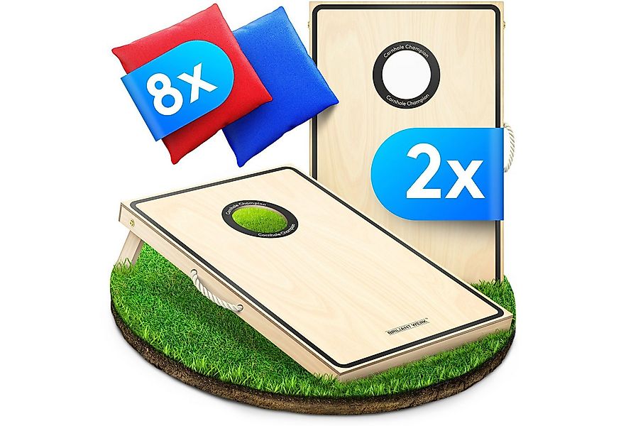 Briliantwerk Spielzeug-Gartenset Cornhole Spiel Outdoor, 11-teiliges Echtho günstig online kaufen