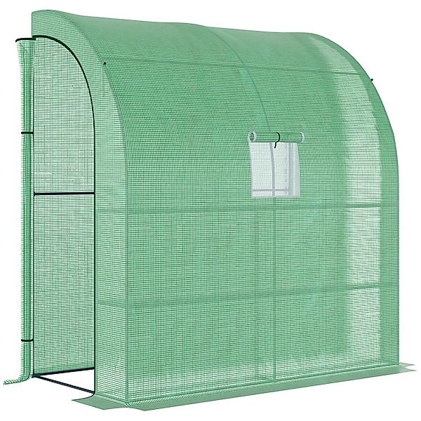 Outsunny Foliengewächshaus mit Mesh Fenster 200 x 100 x 215 cm günstig online kaufen
