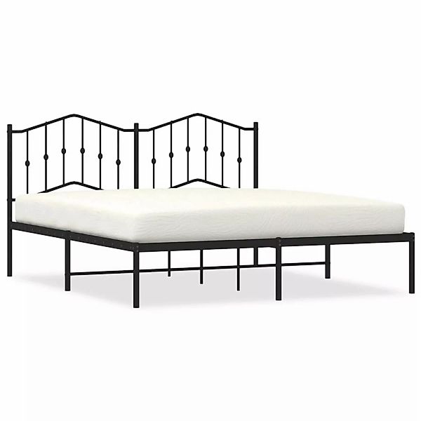 vidaXL Bettgestell mit Kopfteil Metall Schwarz 160x200 cm Modell 61927913 günstig online kaufen