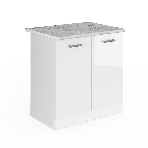 Vicco Schranksystem R-Line, Weiß Hochglanz/Weiß, 80 günstig online kaufen