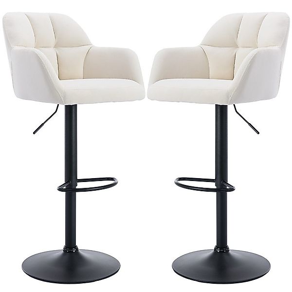 WAHSON OFFICE CHAIRS Barhocker 2er Barstuhl Samtstoff Thekenhocker günstig online kaufen