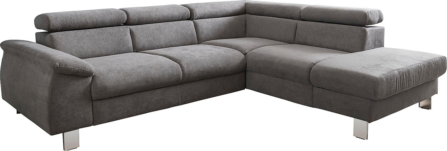 COTTA Ecksofa "Komaris L-Form, B: 249 cm" mit Kopfteilverstellung, optional günstig online kaufen