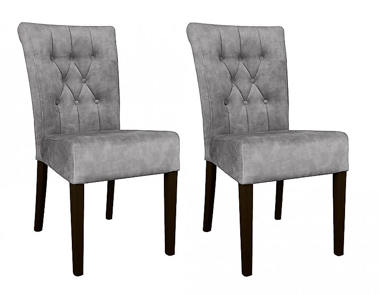 Home affaire 4-Fußstuhl "Ravenna", (Set), 2 St., Samtvelours, Esszimmerstuh günstig online kaufen