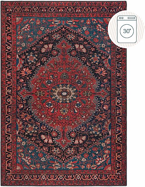 FLAIR RUGS Teppich "Medallion" rechteckig 4 mm Höhe Waschbar Traditioneller günstig online kaufen