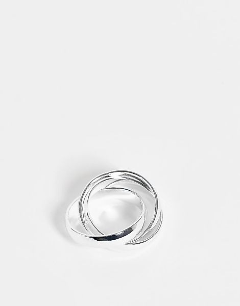 Topshop – Ring mit verschlungenem Design in Silber-Optik günstig online kaufen