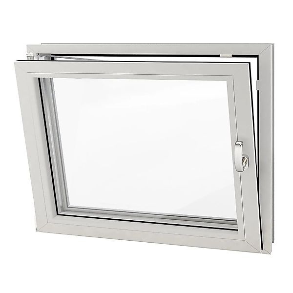 Roro Fenster Eco Kunststoff-Profil Weiß 100 cm x 50 cm DIN L günstig online kaufen