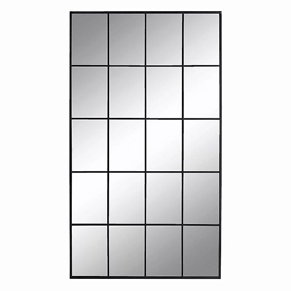 Wandspiegel 80 X 2,5 X 145 Cm Kristall Schwarz Metall Fenster günstig online kaufen