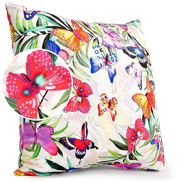 ANRO Dekokissen Verschiedene Kissenbezug Velours mit Motiv Zierkissen, Micr günstig online kaufen