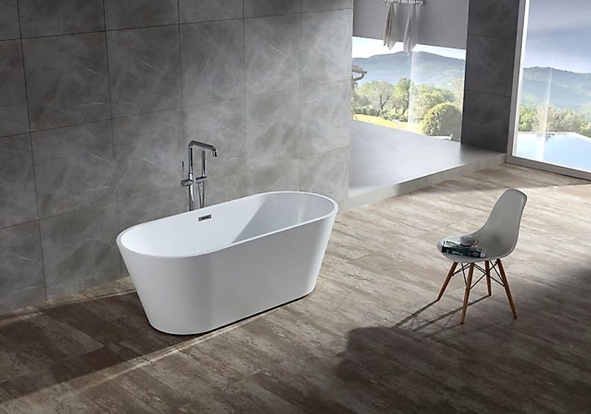 welltime Badewanne »Tavira« Höhe 60 cm mit Ablaufstöpsel   verstellbare Füß günstig online kaufen