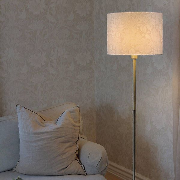 Stehleuchte Amy, beige/gold, Höhe 150 cm, Textil, E27 günstig online kaufen