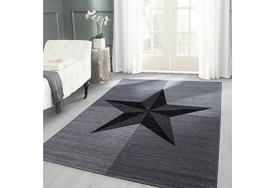 Carpettex Designteppich Sterne-Design, Läufer, Höhe: 6 mm, Modern Kurzflor günstig online kaufen
