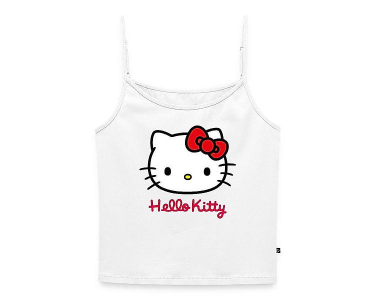 Spreadshirt Spaghettitop Hello Kitty Klassisch Mit Schriftzug Frauen Spaghe günstig online kaufen