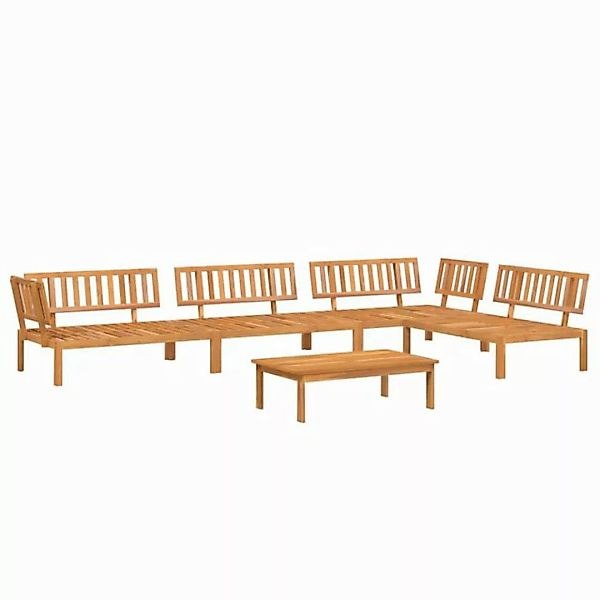 vidaXL Loungesofa 5-tlg. Garten-Sofagarnitur aus Paletten Massivholz, 1 Tei günstig online kaufen