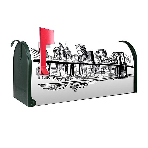 Banjado Amerikanischer Briefkasten Grün 48x22x16cm US Mailbox Letterbox Pos günstig online kaufen