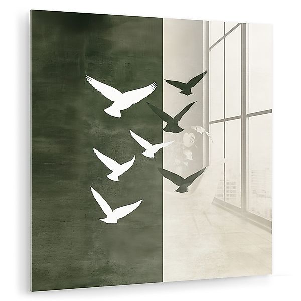MuchoWow Acrylglasbild Japandi - Vogel - günstig online kaufen