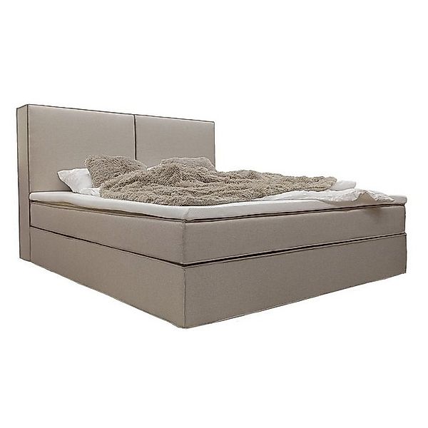 Juskys Boxspringbett Detroit, inklusive Topper, angenehme Einstiegshöhe, Ch günstig online kaufen