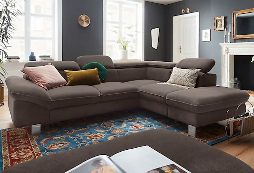 COTTA Ecksofa »Driver L-Form« mit Kopfteilverstellung, wahlweise mit Bettfu günstig online kaufen