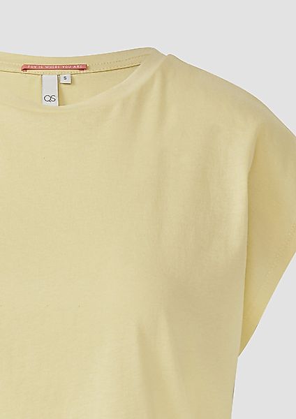 QS Kurzarmshirt T-Shirt mit leicht überschnittenen günstig online kaufen