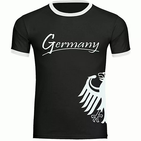 multifanshop T-Shirt Kontrast Germany - Adler seitlich - Männer günstig online kaufen