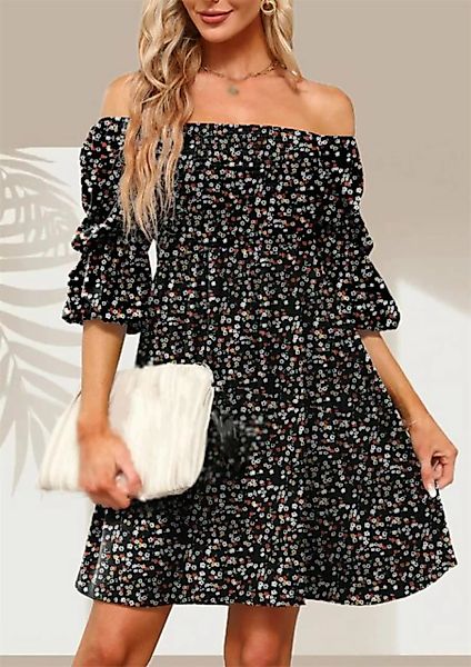 AFAZ New Trading UG Sommerkleid Ärmellos Blumen Sommerkleid Swing Kleid Ver günstig online kaufen