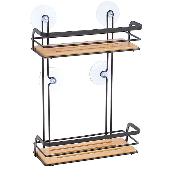 MSV Regal Hiko 25,5 cm x 12 cm x 37 cm Schwarz-Braun günstig online kaufen