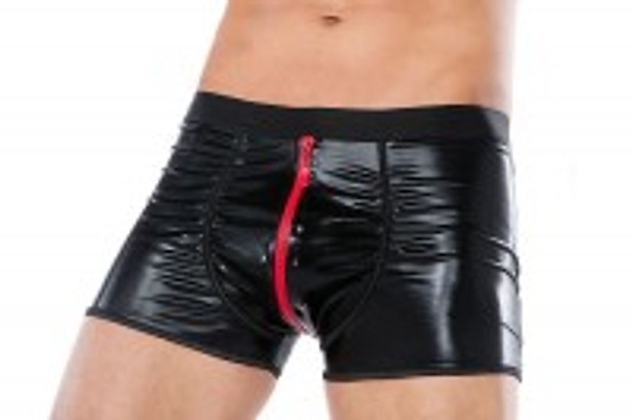 Schwarze Wet-Look Boxershorts günstig online kaufen