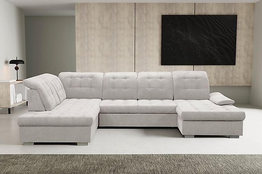 WERK2 Wohnlandschaft »Kordula-New Multifunktion Couch, Breite 332cm, U-Form günstig online kaufen