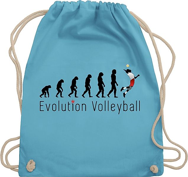 Shirtracer Turnbeutel Volleyball Evolution, Evolution Outfit günstig online kaufen