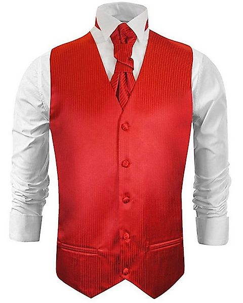Paul Malone Anzugweste Herren Hochzeitsweste mit Plastron Set 2tlg schwarz günstig online kaufen