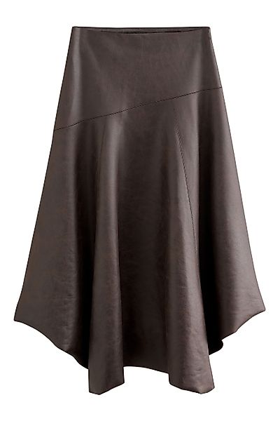 Next Midirock Asymmetrischer Midirock aus Kunstleder günstig online kaufen